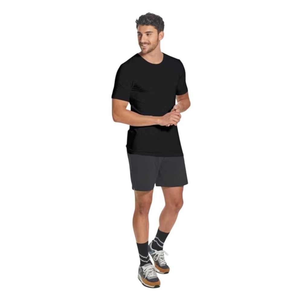 Pair of Thieves Mens Black 100% Cotton Classic Crew Undershirt 2 Pack Size Large
